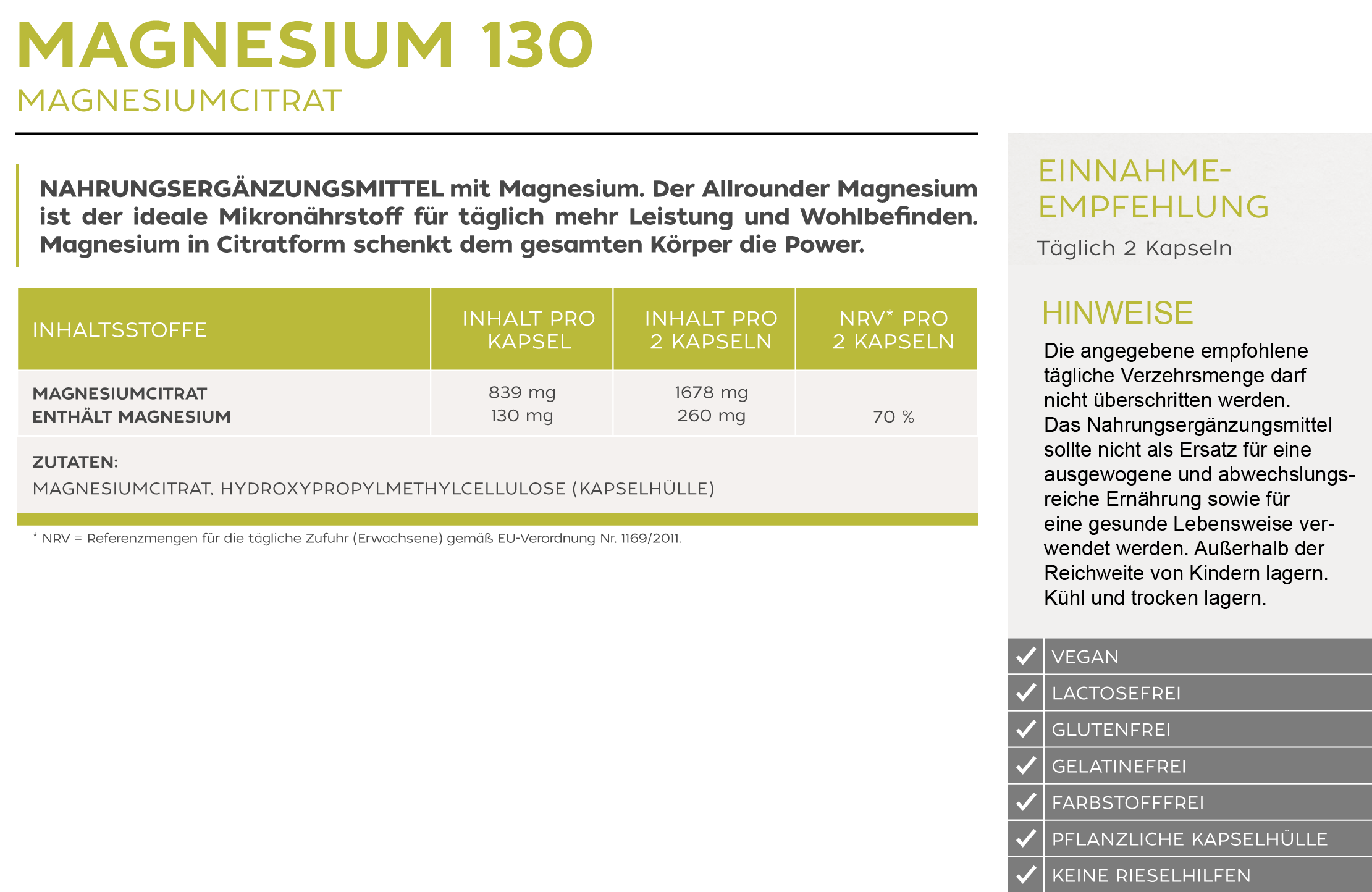 SALZL Magnesium 130 Magnesiumcitrat